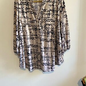 Black and Cream Women's Top